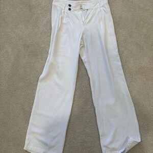 Elegant White Wide-Leg Pants